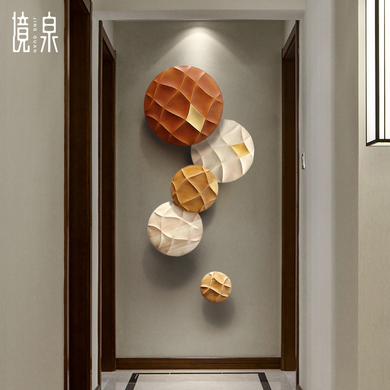 Quanquan Xuanguan hanging decoration wall-mounted wall Adornment Light Extravagant Wall Decoration Dining Room Background Wall Living-room Wall Pendant