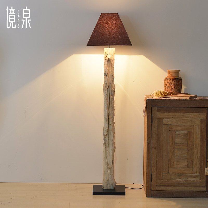 Landscape Old Teakwood Living Room Lamp Log Zen Art High Lights Original Ecological Hotel Room Lights