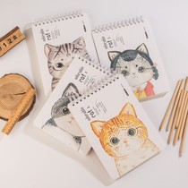 Moe Cat series 16K sketch book creative hand-painted graffiti book blank sketches picture book coil book