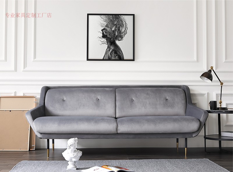 Nordic Cloth Art Single Trio Casual Sofa Light Lavish Home Sofa-Like house Villa Furniture Customizable