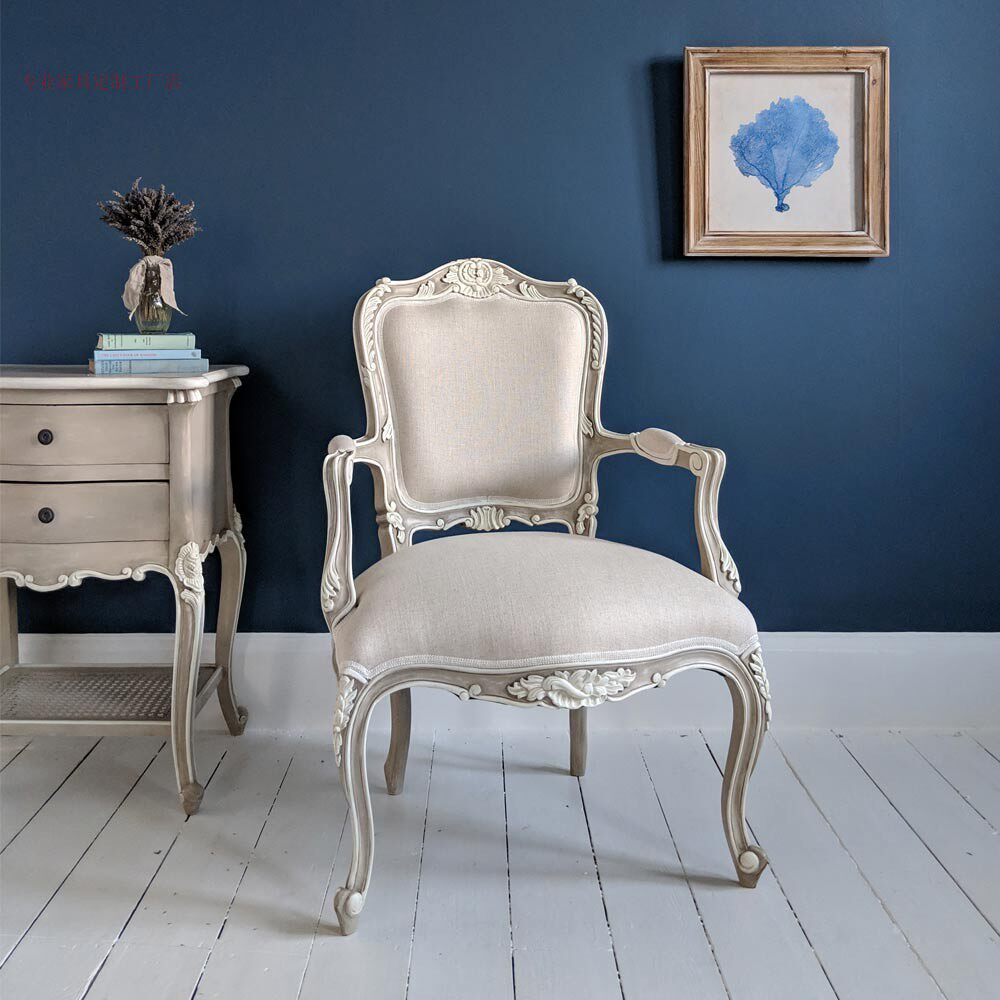European - style dining chair Solid wood table and chair French pastoral chair dining room sample room furniture can be customized