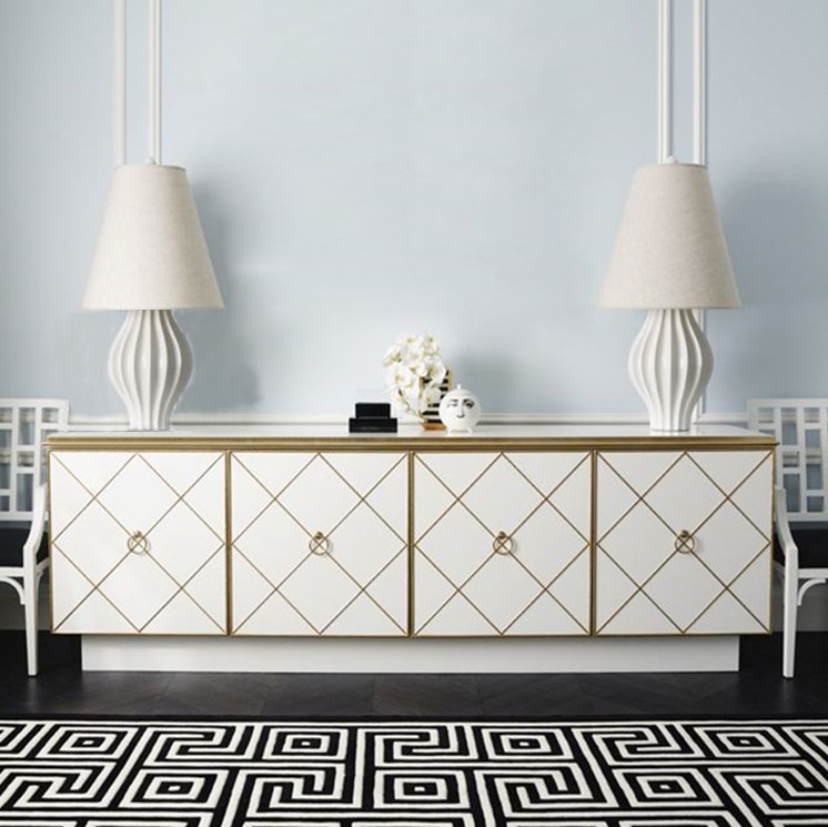 American-style solid wood simple living room small apartment TV cabinet Nordic light luxury villa model room clubhouse can be customized furniture