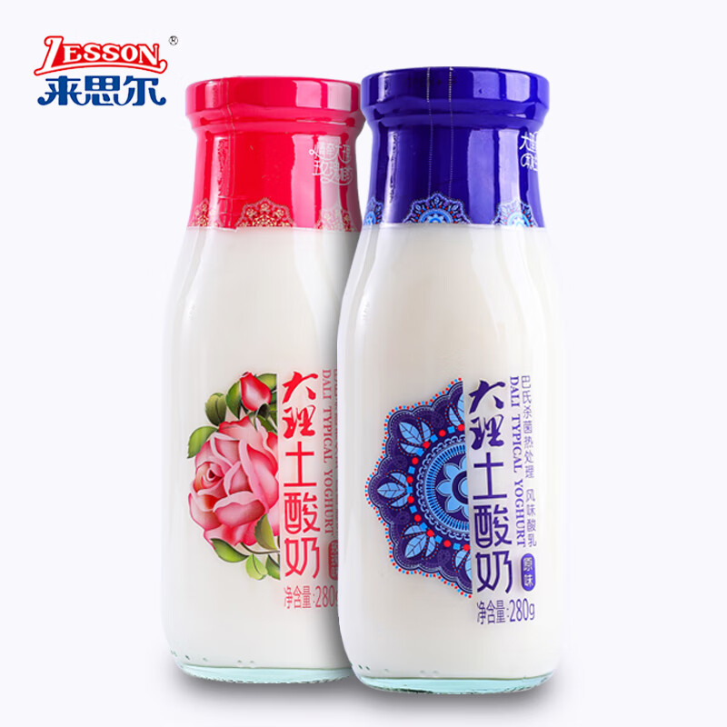 Come thurt yogurt 280gX8 bottled Yunnan Dali Ranch Earth Yogurt Rose Original Taste Yogurt at normal temperature-Taobao