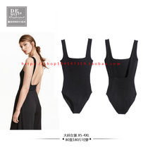 Spring and summer new womens plus size square big backless tight one-piece vest pure cotton ballet practice suit all-match bottoming T