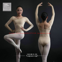 New large size adult dance feast gymnastics clothes long-sleeved practice clothes ballet one-piece clothes flesh-colored bottoming clothes for women
