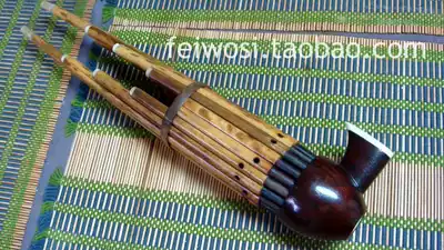 Shengshi collection of wooden bucket bamboo inlaid with horns 17 seedlings court Sheng