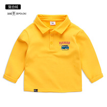 Children polo shirt boys cotton long sleeve T-shirt hugging teeth childrens clothing spring new autumn T-shirt