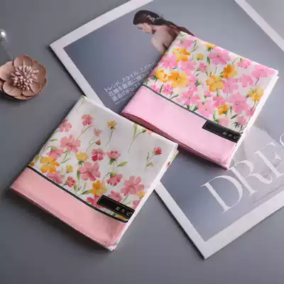 He Muji only love women's cotton small handkerchief portable handkerchief 80 thick sweat wiping handkerchief cotton 48x48cm