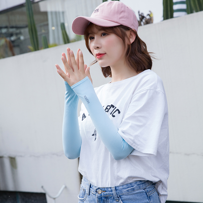 He Muji summer ice cool sunscreen sleeve sleeve Men's sleeve sleeve Women's UV arm arm ice silk false sleeve