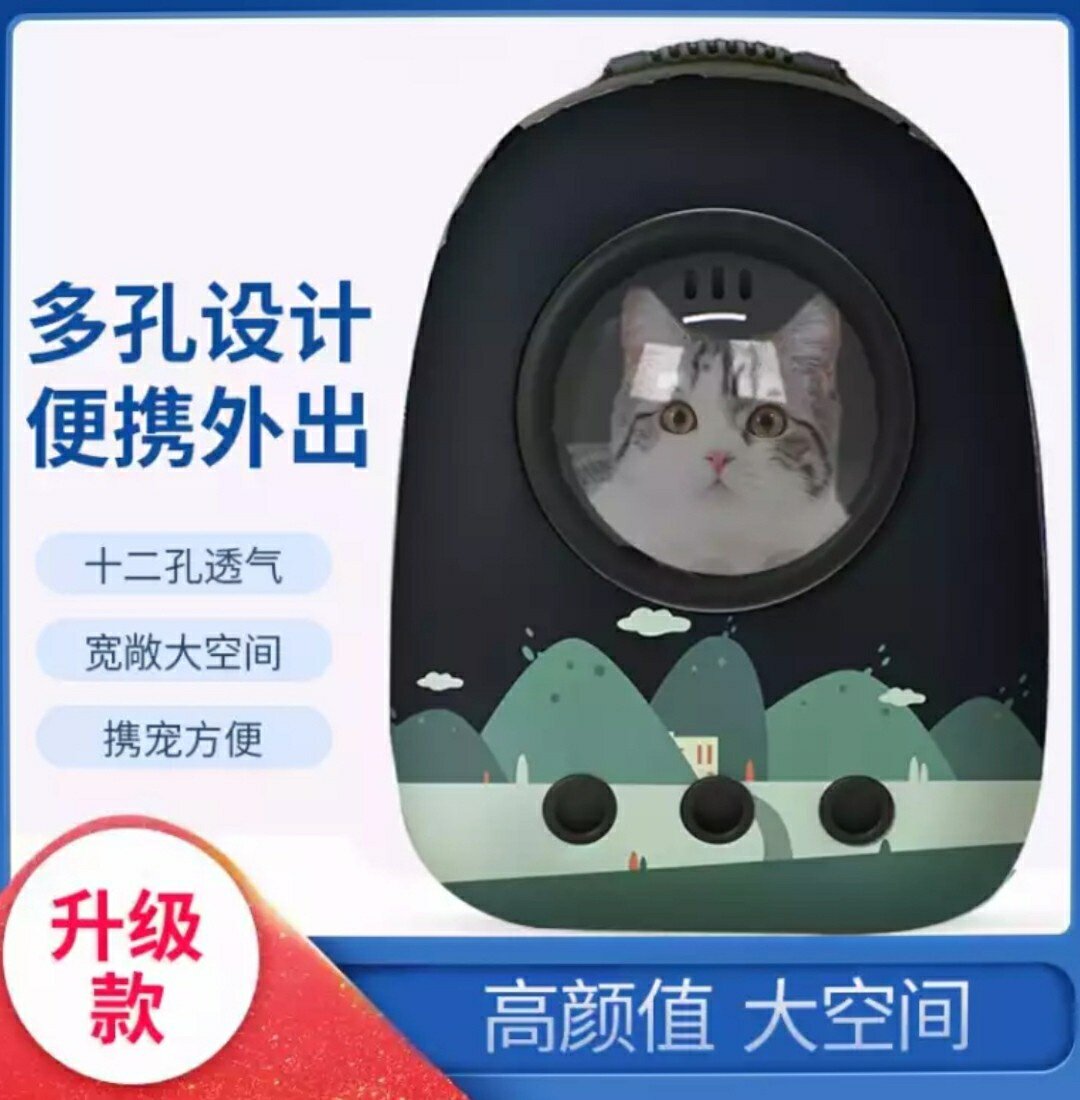 Pet outsourced portable package Space Pack Super Large Teddy Cat Pu Cortex anti - wear - resistant shoulder bag