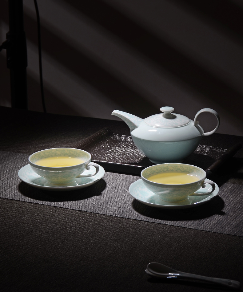 China celadon bing xin okho uh guano ceramic tea set kung fu tea set, ceramic coffee set