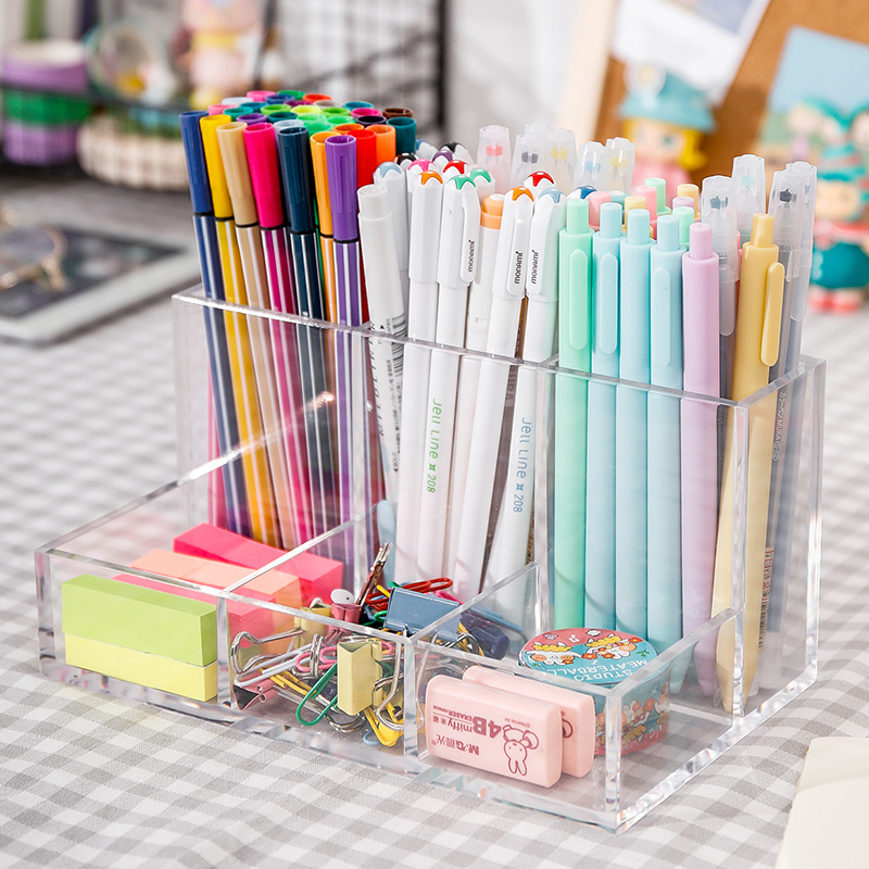Multifunctional pen holder student supplies office desk storage ins Nordic creative fashion cute pen case stationery