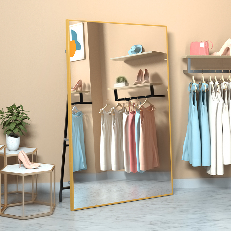 Net red slimming home floor slimming full body mirror clothing store photo beauty big full body mirror ins wind