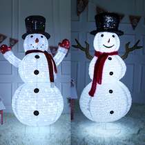 Christmas large luminous snowman Santa Claus Mall hotel ornaments Christmas decoration window snowman