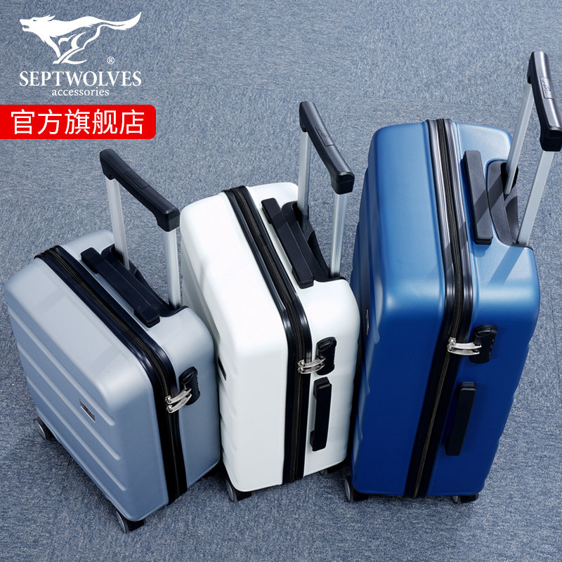 Seven Wolves Suitcase Student Male Pull Rod Box 2021 New Suitcase Woman 20 inch Den chassis sturdy and durable