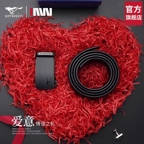 Septwolves, мужской ремень, штаны для отдыха, из натуральной кожи