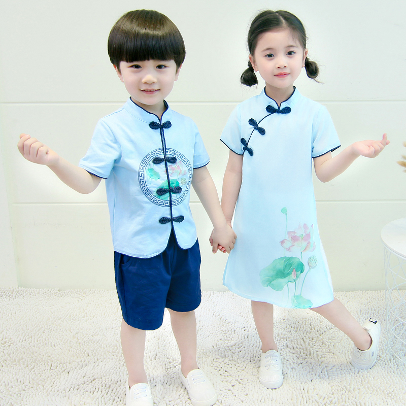 Quần áo lớp tùy chỉnh, quần áo trẻ em, mẫu giáo, đồng phục học sinh, đồng phục mùa hè, mùa tốt nghiệp, phong cách Trung Quốc, hiệu suất của học sinh tiểu học, Hanfu - Đồng phục trường học / tùy chỉnh thực hiện thời trang cho bé