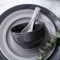WUXIN bowl Household large eating bowl set Noodle bowl 6 inch ceramic soup bowl combination European fruit salad bowl