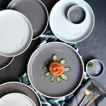 WUXIN ceramic plate Household plate bowl set Japanese plate dish plate Steak plate Creative rice bowl Big soup bowl