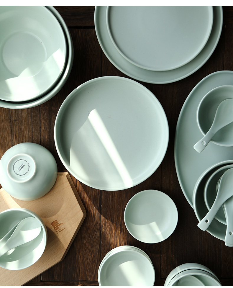 Tableware suit Nordic home eat bowl chopsticks contracted ceramic dishes salad bowl dish bowl of soup bowl rainbow such use