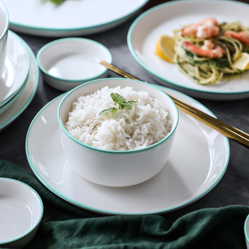 One Korean dishes food bowl chopsticks single a delicate dishes suit of Nordic home picking ceramic bowl dish