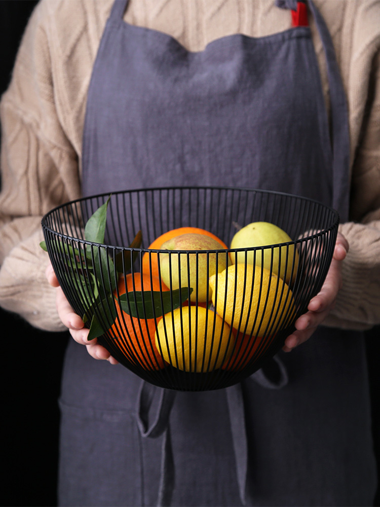 WUXIN Nordic style iron fruit basket creative modern living room coffee table Household storage fruit basin simple fruit plate