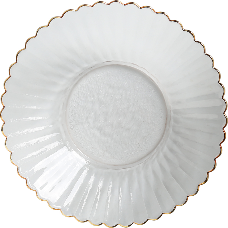 WUXIN Nordic fruit bowl, crystal glass plate creative I sitting room tea table household basin of fruit salad plate