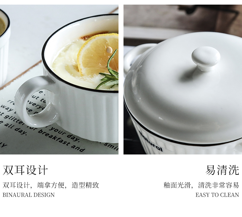 Wuxin ceramic creative shu she children steamed egg bake bowl dessert pudding cups oven for household utensils