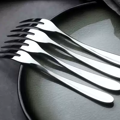 WUXIN304 stainless steel fruit fork Household salad fork Dessert fork Cake fork Fruit stick fruit plug Western fork