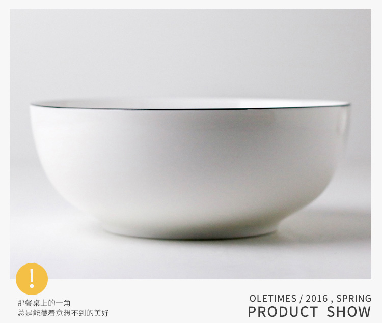 Soup bowl ceramic large household 8 inches large bowl of rainbow such as bowl northern wind tableware ultimately responds a bowl of Soup basin Japanese creative dishes