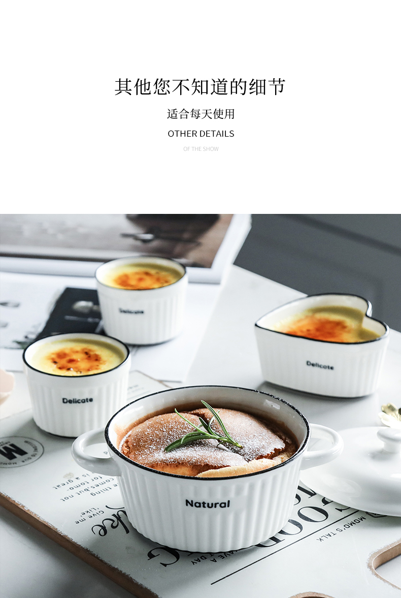 Wuxin ceramic creative shu she children steamed egg bake bowl dessert pudding cups oven for household utensils