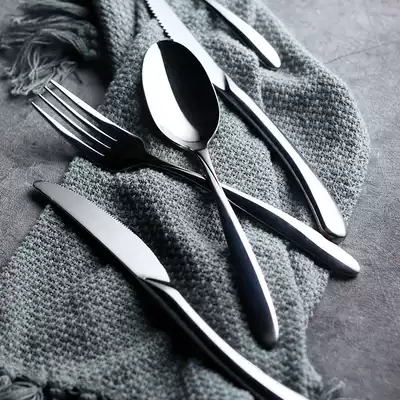 WUXIN Western tableware knife and fork set thickened creative stainless steel steak knife, fork and spoon two-piece set three-piece set