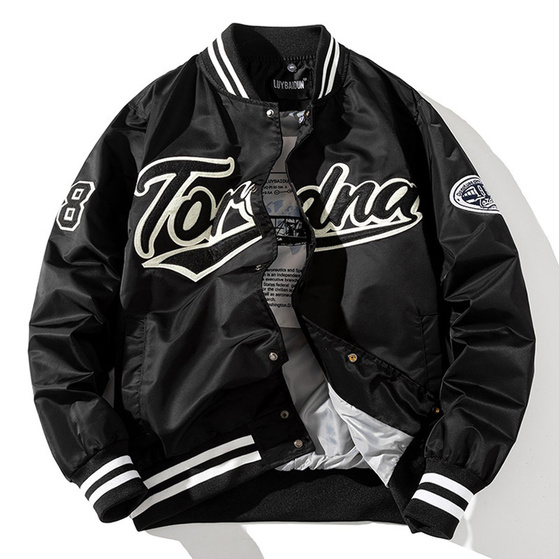 Jacket men's spring and Autumn trend embroidered letters loose baseball suit Men's and women's couples tide brand bomber jacket top