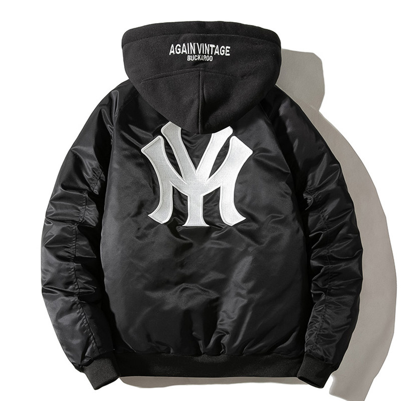 Coat men's spring and autumn air force pilot jacket men's trend brand loose thick autumn and winter cotton embroidery baseball suit