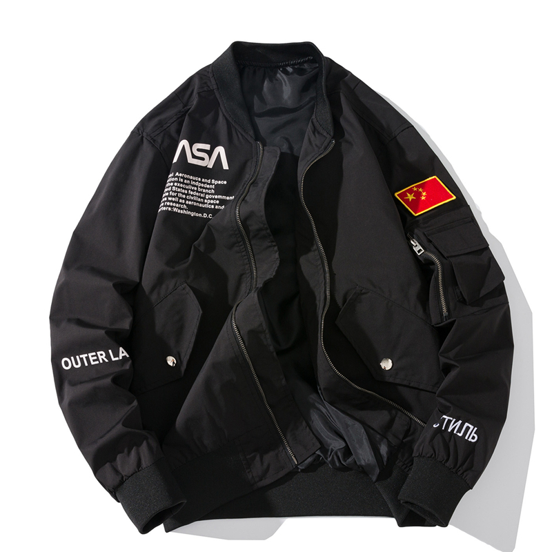Jacket men's autumn and winter Korean version of the trend NASA astronaut air Force flight jacket men's spring and autumn tide brand loose baseball suit