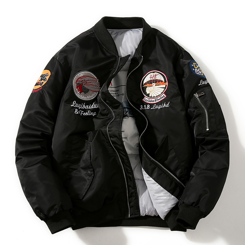 Spring and autumn coat men tide loose leisure ma1 flight jacket tide handsome embroidery thicker baseball suit male