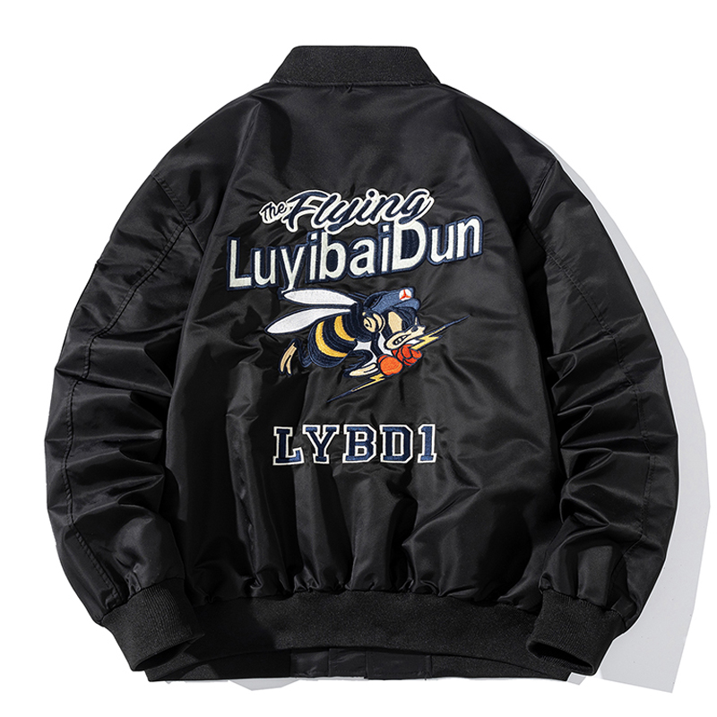 Spring and autumn tide brand embroidered bomber jacket men's casual loose baseball uniform trend versatile couple coat women