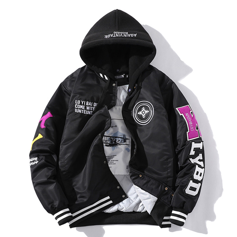 Spring and autumn men's coat new trend casual handsome thick embroidered baseball suit Tide brand loose flight jacket