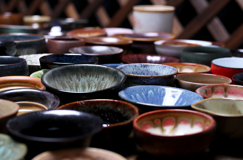 Sảnh sứ nhỏ Teacup 8 gói Cup Cup Cup Cup cá nhân Kung Fu Tea Set Single Cup Cup Tea - Trà sứ bộ ấm chén