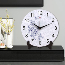 Chengqin desktop fashion silent clock home living room study personality creative Chinese clock simple decoration pendulum clock