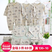 Hộp quà cho bé sơ sinh bộ quần áo cotton 0-3 tháng quà tặng mùa thu và mùa đông cho bé sơ sinh