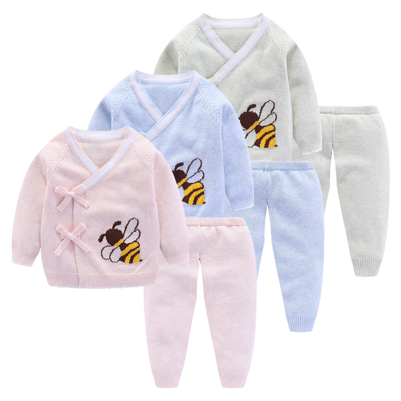 Baby Sweater Set Baby Knitting Clothes Newborn Clothes with Sweater and Fashion Knitted Sweater