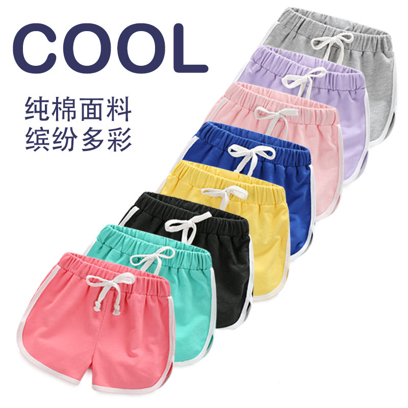 Children Shorts Pure Cotton Boy Sport Shorts Girls Casual Beach Pants Small CUHK Children Clothing Summer Full Cotton