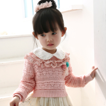 Cloth doll girl sweater dress female middle child lace cotton sweater Princess 2 sets of wool skirt