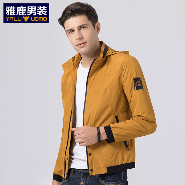 雅鹿 18年秋季新款 男式时尚短款夹克外套 天猫优惠券折后￥99包邮（￥249-150）多款可选