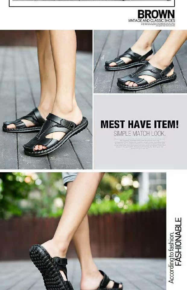 Kéo lại dép nam giày mùa hè dép giản dị hàng ngày thể thao ngoài trời giải trí mang giày baotou bãi biển nam shop giày nam đẹp