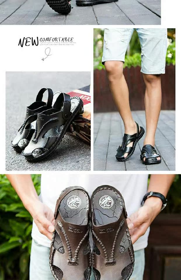 Kéo lại dép nam giày mùa hè dép giản dị hàng ngày thể thao ngoài trời giải trí mang giày baotou bãi biển nam shop giày nam đẹp