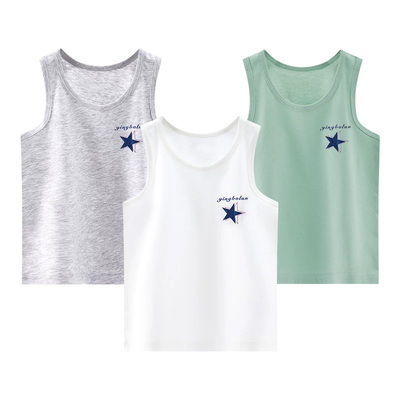 Ying Bo Lun Pure Cotton Kids Children's Summer Vest — 3