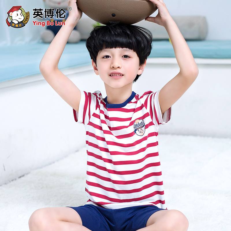 Mùa hè váy quần short cotton trẻ em trai Inbele đặt trong thể thao mỏng dành cho trẻ em lớn của bộ đồ giản dị.