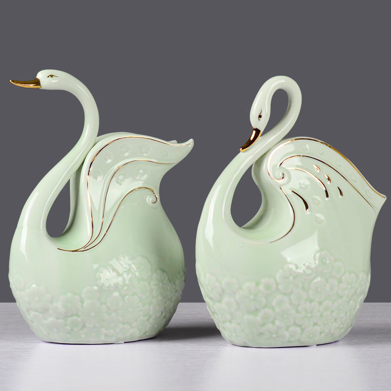 Creative ceramic fat chicago-brewed goose room home wine ark, adornment household furnishing articles contracted sitting room the bedroom TV ark, decoration